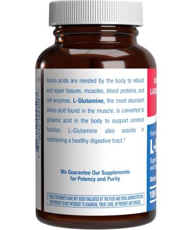 Free Form L-Glutamine Supplement - Clinical L Glutamine Capsules 500mg for Gut Health and Immune Support - Powerful Amino Acid Glutathione Precursor - Non-GMO & Made in The USA - 100 Servings - Buy Online on GoSupps.com