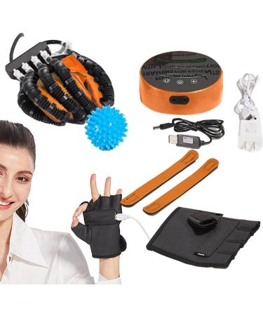 DZKJ Hemiplegia Finger Rehabilitation Trainer Robot Gloves Smart Rehab Glove Robot Cerebral Palsy Equipment Flexion Glove for Finger Training Hand Dysfunction Right L