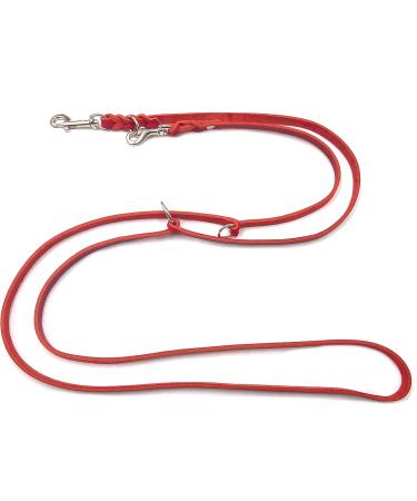 Shop Premium Adjustable Fat Leather Dog Leash for Small & Large Dogs - 5m x 12mm Red | Durable & Stylish - Buy Online on GoSupps.com