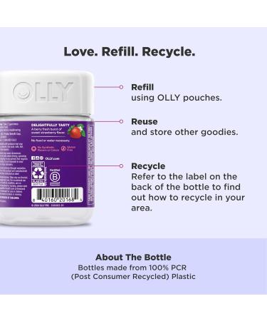 OLLY Sleep Gummy 3 mg Melatonin L-Theanine Chamomile Lemon Balm Sleep Aid Strawberry 60 Count 60 Count (Pack of 1) - Buy Online on GoSupps.com