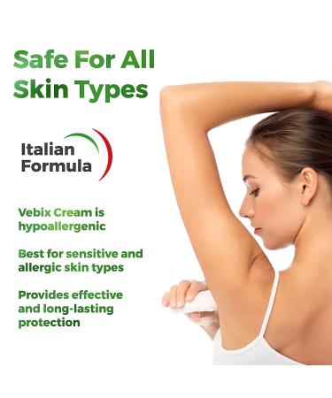 Vebix Unisex Deodorant Cream | Alcohol-Free All Natural Antiperspirant for Men & Women | Long-Lasting Odor Protection - Buy Online on GoSupps.com