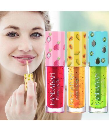 Vigcebit Clear Lip Oil & Gloss Set - Tinted Lip Balm Gift for Christmas & Valentine's Day - Plumping Fruit Extract Lip Glow Oil - Buy Online on GoSupps.com