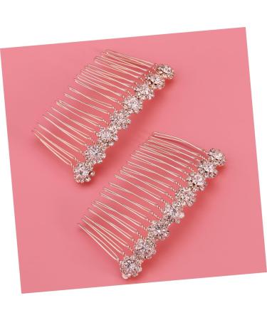 Beaupretty Flower Hairpin Comb Hair Barrettes Hair Clip Rhinestone Bobby Pins Comb Hair Pin Bride Headgear Korean Version Flower Hair Clip Comb - Buy Online on GoSupps.com
