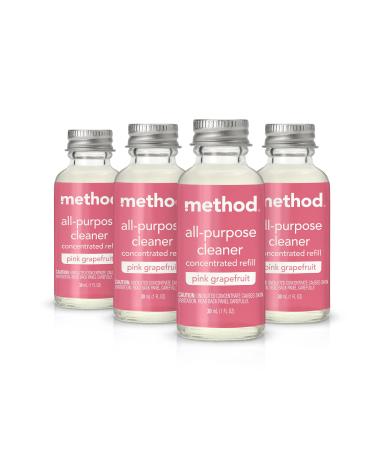 Method All-Purpose Cleaner Concentrates Refills Pink Grapefruit 4 Recyclable 1 fl oz Refills Pink Grapefruit - Refill