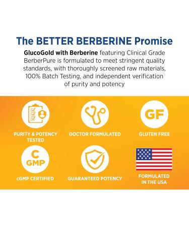 DOCTORS' PREFERRED GlucoGold with Berberine Concentrated Cinnamon Chromium Banaba Leaf Extract (90 Tablets) 90 Count (Pack of 1) - Buy Online on GoSupps.com