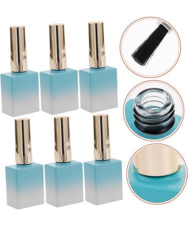  SHERCHPRY SHERCHPRY 8 Piece Refillable Manicure Bottles with Integrated Brush Nail Polish Bottles in Stylish Gradient Blue for Precise Application Travel Use - Buy Online on GoSupps.com