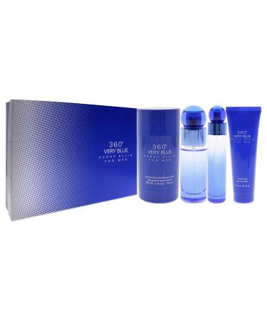 Perry Ellis 360 Very Blue For Men 4 PCS Eau De Toilette Gift Set 0.85 Fl Oz (Pack of 4) - Buy Online on GoSupps.com