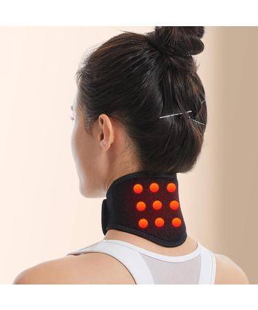 Libaroud Neck Support Brace | Collar Neck Pad Heating Warm Hot Compress Adjustable Magnetic Support Brace For Sleeping Relief Relaxation - Buy Online on GoSupps.com