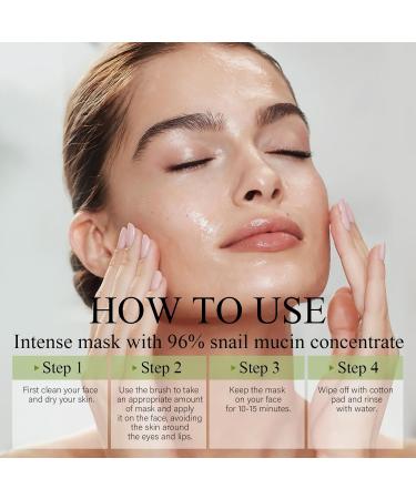 Snail Mucin Mask Snail Rescue Skincare Smooth Jelly Mask Calming Face Mask Hydrating Face Mask with 96% Snail Mucin & Mint Extracts Repairing Skin for Blemishes and Dullness - Buy Online on GoSupps.com