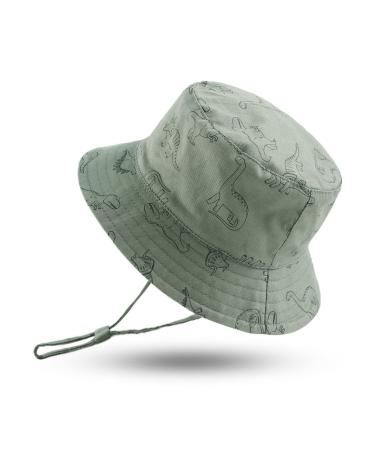 XIAOHAWANG Baby Boy Sun Hat Infant Toddler Dinosaur Bucket Hats Summer Baby Boys Beach Caps 6-12 Months Green Dinosaur - Buy Online on GoSupps.com