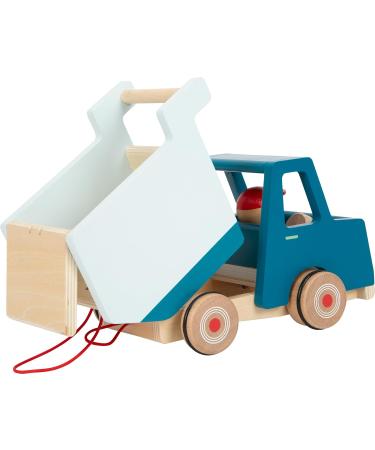 Small Foot Wooden Pull-Along Dump Truck - Motor Skills Toy & Baby Walker for Kids 18+ Months | International Shipping - Buy Online on GoSupps.com