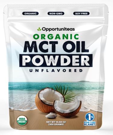 Organic MCT Oil Powder for Coffee & Baking 100% Coconut Derived Keto & Paleo Friendly Food Ingredient Easy to Mix & Unflavored 12 oz