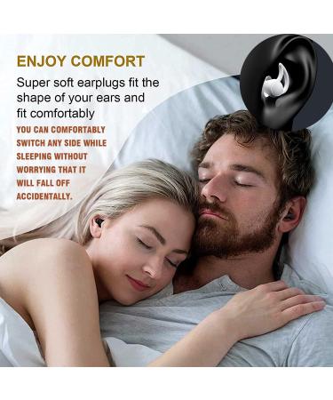 2 Pairs Earplugs For Sleep Noise Reduction - Reusable Comfortable Silicone Ear Plugs for Sleep Noise Canceling or Swimming airplane Travel with storage case (2 Pairs Black) - Buy Online on GoSupps.com