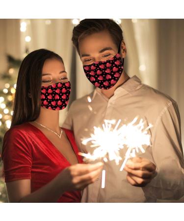 Windproof Activated Carbon mask Valentines Day Baby Cat Holding Heart Shaped Baloons Romantic Love Themed Illustration Vermilion Black Facial decorations for adults - Buy Online on GoSupps.com