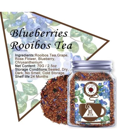Plant Gift Blueberries Rooibos Tea mango flavor loose leaf rooibos tea grapes rose flower blueberries and chrysanthemum no caffeine hot and iced tea nonGMO herbal tea 70 g25oz - Buy Online on GoSupps.com
