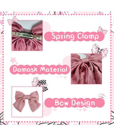 Shop Pink Bow Hair Clips for Women & Girls | French Large Hair Bows - International Shipping - Buy Online on GoSupps.com