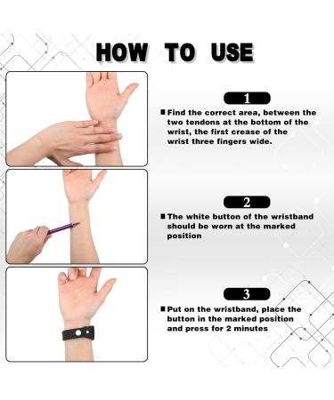 4 Pcs Adjustable Motion Sickness Bracelets - Acupressure Wristbands for Headache & Anxiety Relief - Waterproof Bands for Seasickness & Car - Black - Buy Online on GoSupps.com