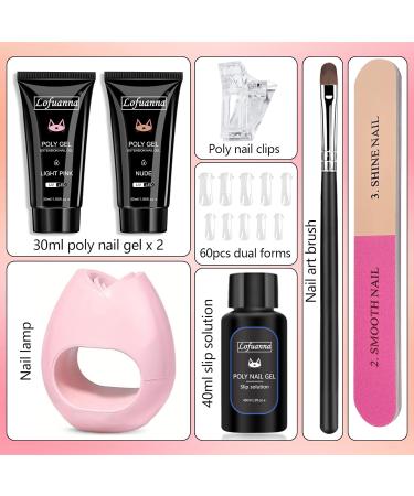 Poly Gel Starter Set - Complete Poly Gel Nail Extension Kit for Beginners | Perfect for Nail Art & DIY Manicure - Buy Online on GoSupps.com