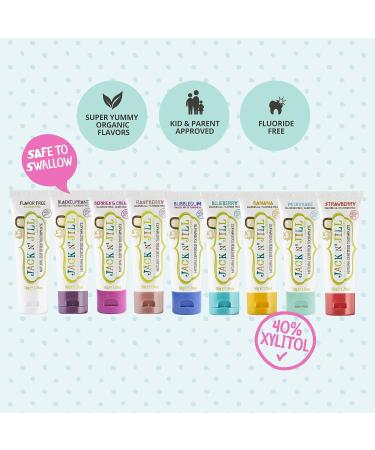 Jack N' Jill Kids Natural Toothpaste - Fluoride-Free Organic Banana Flavor - BPA & SLS-Free, 1.76oz (2 Pack) - Make Brushing Fun for Kids - Buy Online on GoSupps.com