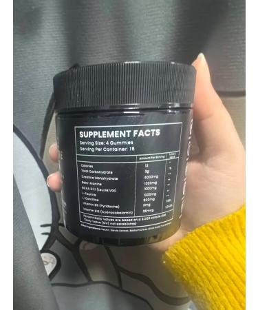 kukaly Creatine Monohydrate Gummies for Men & Women, 60pcs Creatine Gummies Sugar Free - Mixed Flavored with L-Taurine, BCAA 2:1, B12 B6 for Boost Strength, Focus & Endurance, Vegan, Non-GMO - Buy Online on GoSupps.com