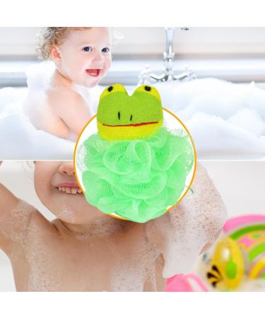 Bath Sponges for Shower Cartoon Kids Loofahs for Shower Kids Bath Sponge Cartoon Body Scrubber Shower Ball Bath Sponge Mesh Bath Ball Gentle Shower Sponge Washing Bath Ball for Bathroom Home Frog - Buy Online on GoSupps.com