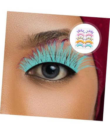 Didiseaon 5 Pairs Colored False Eyelashes Women Eyelashes Fake Lashes Natural False Lashes Wispy Colored Eyelashes Makeup Accessories Makeup Tools for Women Fake Eyelashes Curly Eyelashes - Buy Online on GoSupps.com