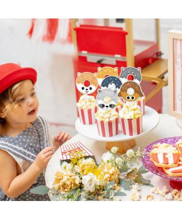 Cute Animal Donut Kids Happy Birthday Cupcake Toppers Set of 18 - This is a donut party baby shower or birthday party cartoon decoration that boys and girls will love - SugarGera - Buy Online on GoSupps.com