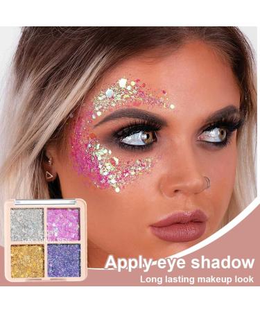 1 pi ce Palette de Lidschatten Glitter Shimmer Ultra Pigment e Lidschatten Perlglanz Maquillage Id ale pour Voyage Carnaval Saint-Valentin (4 teintes) - Buy Online on GoSupps.com