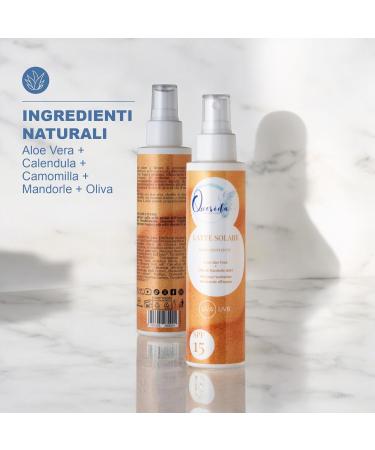  Querida Querida Sun Milk SPF15 Low Sun Protection with Aloe Vera and Calendula Water Resistant for All Skin Types Made in Italy 150 ml - Buy Online on GoSupps.com