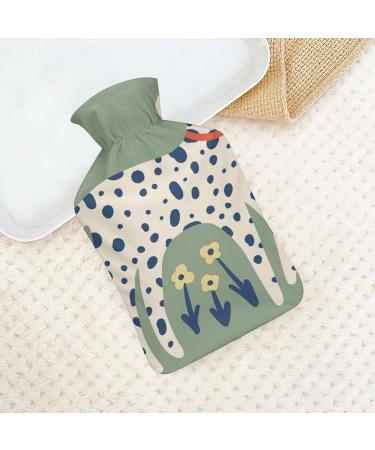 Hot Water Bottle with Lid - Dog Design Rubber Heat Bag for Pain Relief Cramps Foot Warmer & Therapy - Buy Online on GoSupps.com