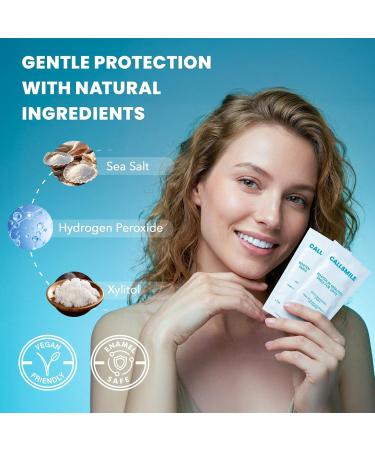 CALLSMILE Whitening Strips for Sensitive Teeth: 16 Treatments Gentle Whitening | Enamel-Safe | Deep Stains Removal | Non-Slip Dry Strips Daily Oral Care, Mint Sea Salt - Buy Online on GoSupps.com