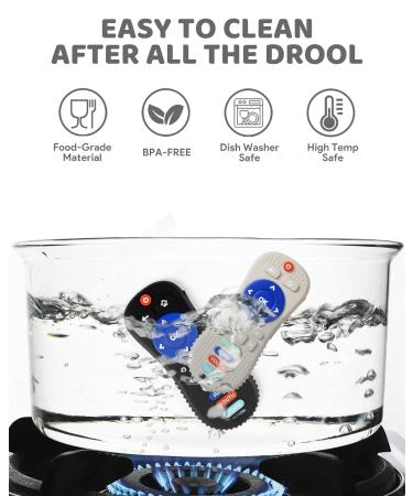 2 Pack Silicone TV Remote Baby Teething Toys for Babies 6-18 Months - Molar Teether Chew Toy Set - Sucking Needs - Remote Control Shape - Buy Online on GoSupps.com