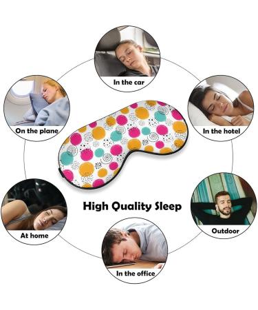 Circles Shapes Shining Dots Sleep Mask for Women | Adjustable Eye Shades with Elastic Strap - Comfortable Sleep Anywhere - Buy Online on GoSupps.com