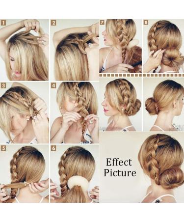 Hair Donut Blonde - 4Pcs Donut Bun Makers Set with 10Pcs Hair Pins - Stylish Blonde Doughnut Bun Hair Accessories for Girls and Kids - Buy Online on GoSupps.com