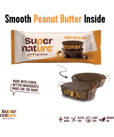 Supernature Gluten Free & Dairy Free Peanut Butter Cups Vegan & Healthy Snacks Pure Ingredients Cocoa Butter Cocoa Powder Coconut Sugar Rich in - Buy Online on GoSupps.com