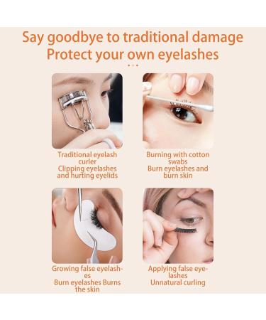 Eyelash Heated Curler Portable Electric Lash Curling Tool - Rapid Heat-up Eye Lash Curler with Temperature Control 3 Modes Silicone Pad for Quick Natural Eye Lashes Purple - Buy Online on GoSupps.com