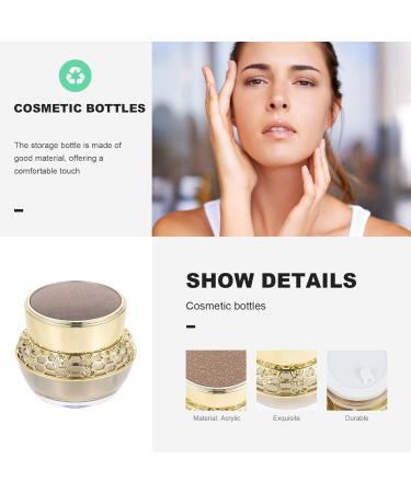 Lurrose cream bottle cosmetic containers with Airless Lotion Container Empty Sample Jar container with lid conditioner bottle Cosmetic Bottle small abs empty bottle travel Multifunction 6X5.5X5.5CM Golden - Buy Online on GoSupps.com