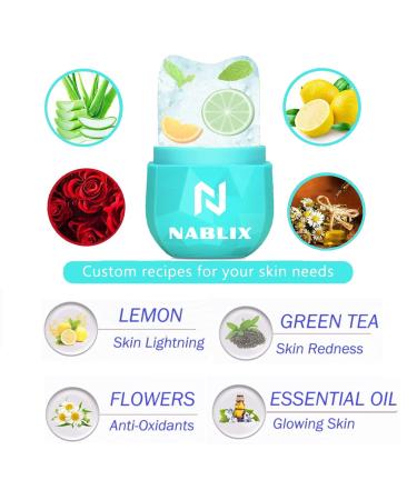 NABLIX Reusable Ice Roller for Face & Eyes - Enhance Skin Brightness and Glow | Alluring Beauty Tool for Women | Sea Green - Travel-Friendly Gift for Radiant Complexion - Buy Online on GoSupps.com