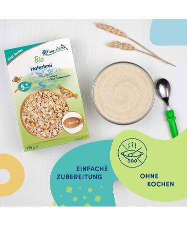 Fleur Alpine Bio Baby Porridge - Organic Oatmeal 2 Pack | Nutritious Evening Cereal for 5+ Months | Easy Preparation | Sugar-Free | 14 Portions - Buy Online on GoSupps.com