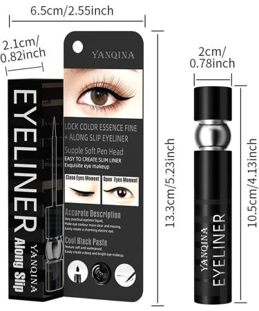 Black Liquid Eyeliner | Black Eyeliner Pencils Pigmented Liquid Eyeliner Waterproof Long-Lasting Quick Drying Eyeliner Pen Create Natural Bold Eye Makeup Easy to Remove Pologmase - Buy Online on GoSupps.com
