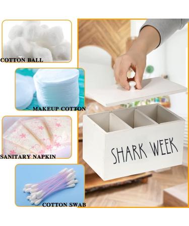 Rustic Wooden Tampon Holder for Bathroom | Farmhouse Pad Storage Container & Organizer | Stylish Bathroom Accessories - Buy Online on GoSupps.com