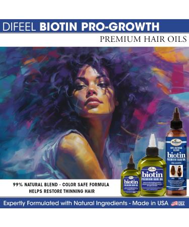 Difeel Biotin Premium Hair Oil 12 oz | Best Hair Growth Oil for Thinning Hair | Shop Internationally - Buy Online on GoSupps.com