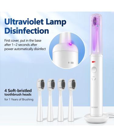 Sonic UV Electric Toothbrush - Wireless 3 Modes 4 Brush Heads 60-Day Battery Life - Ideal for Adults & Kids - Buy Online on GoSupps.com
