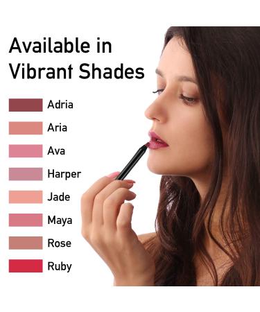 Mellow Cosmetics Organic Vegan Gel Lip Pencil - Matte Rose Liner - Long-Lasting & Paraben-Free - Cruelty-Free Makeup - Buy Online on GoSupps.com