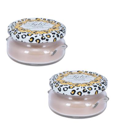 Tyler Creamy Beige 3.4 Ounce Glass Aromatherapy Scented Jar Candle Pack of 2 High Maintenance