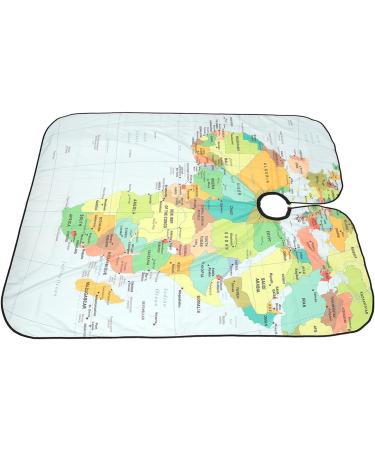 Adjustable Hair Cutting Cape with Map Design - Professional Hairdresser Apron for Cutting Dyeing & Styling | International Shipping - Buy Online on GoSupps.com