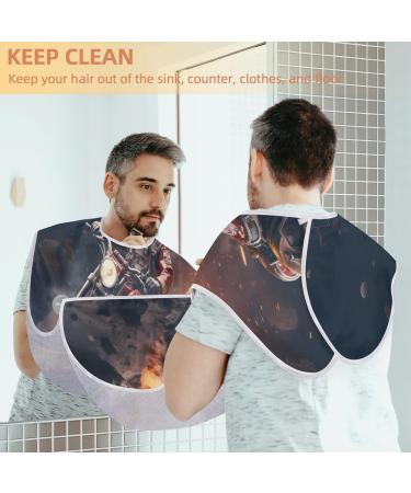 Motorcycle Astronaut Beard Bib Apron | Beard Hair Catcher for Men | Perfect Father's Day & Christmas Gift for Dad or Husband | Includes 2 Suction Cups - Buy Online on GoSupps.com