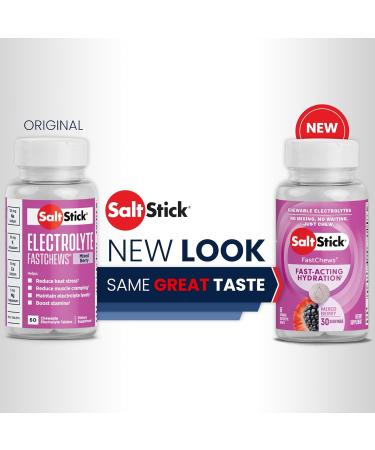 SaltStick FastChews Electrolyte Replacement Tablets - 60 Mixed Berry Tablets for Exercise, Hiking & Sports Recovery - Buy Online on GoSupps.com