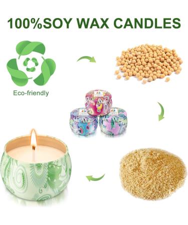 Onlywax 4 x 125g Scented Soy Wax Candles Gift Set Rose Lavender Vanilla Lemongrass Aromatherapy for Women - Buy Online on GoSupps.com