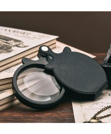 Portable 2pcs 10X Mini Small Pocket Folding Magnifier with Rotating Protective Holster for Reading Newspapers/Books/Magazines Science Hobbies Full of Stars - Buy Online on GoSupps.com
